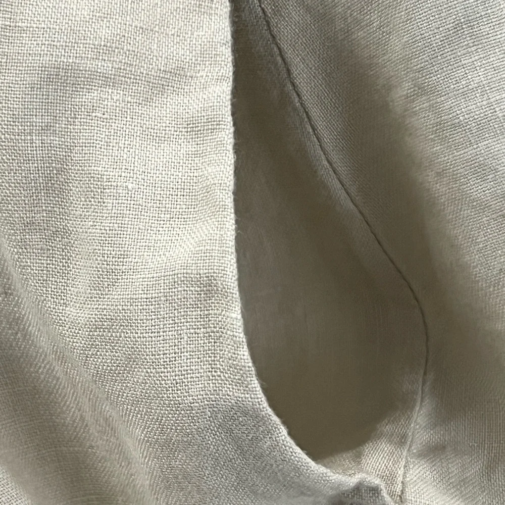 Saint Tropaz West Linen Women's Beige Jacket Size L - Picture 5 of 9